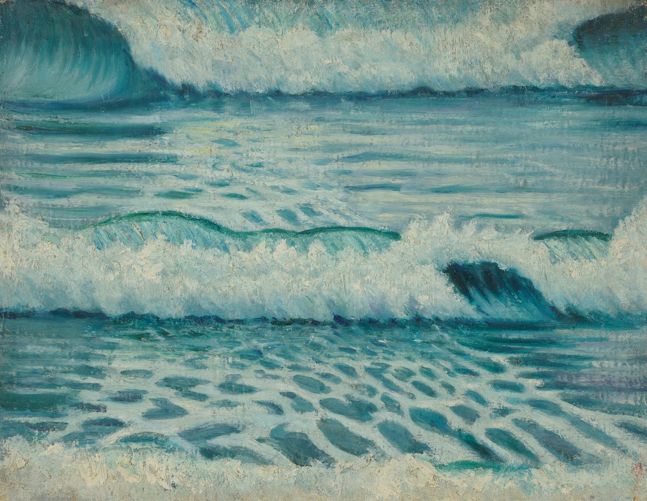 海景，19 世纪晚期 - 20 世纪中期（布面油画） 作者 约翰·埃弗里特