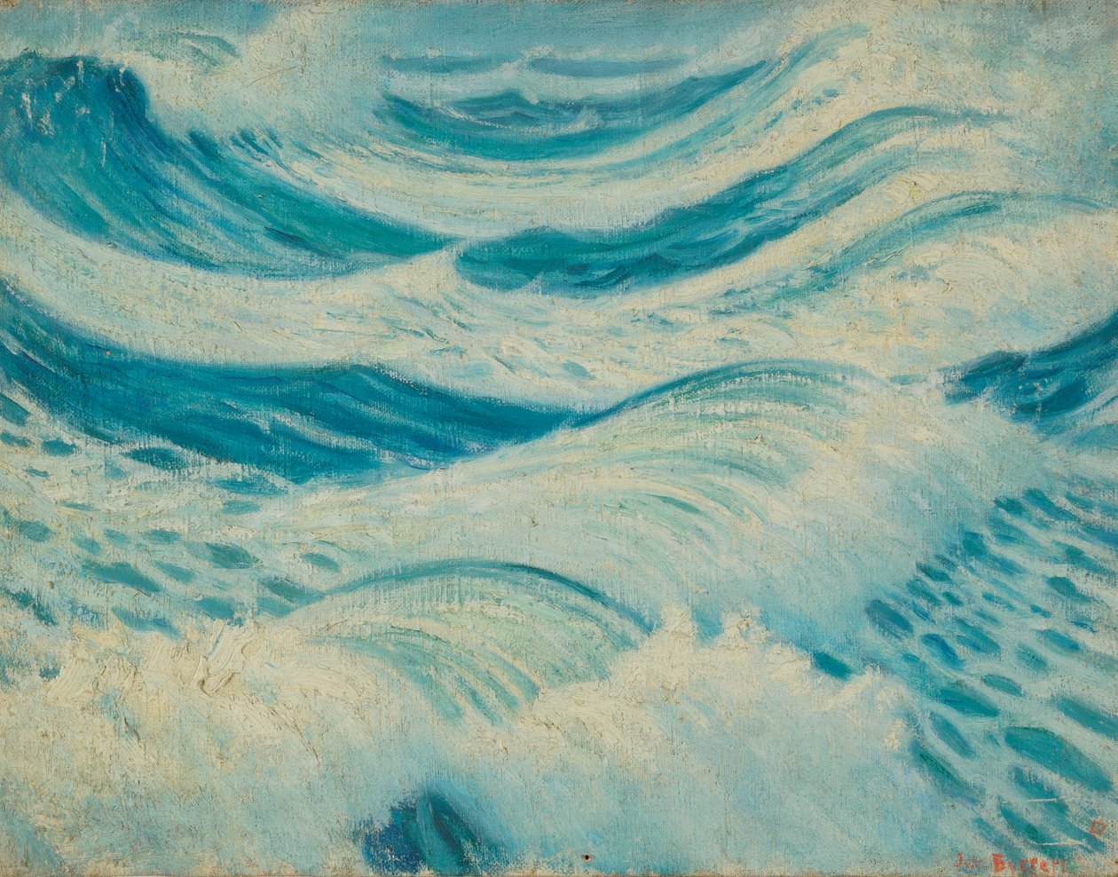 海景，19 世纪晚期 - 20 世纪中期（布面油画） 作者 约翰·埃弗里特
