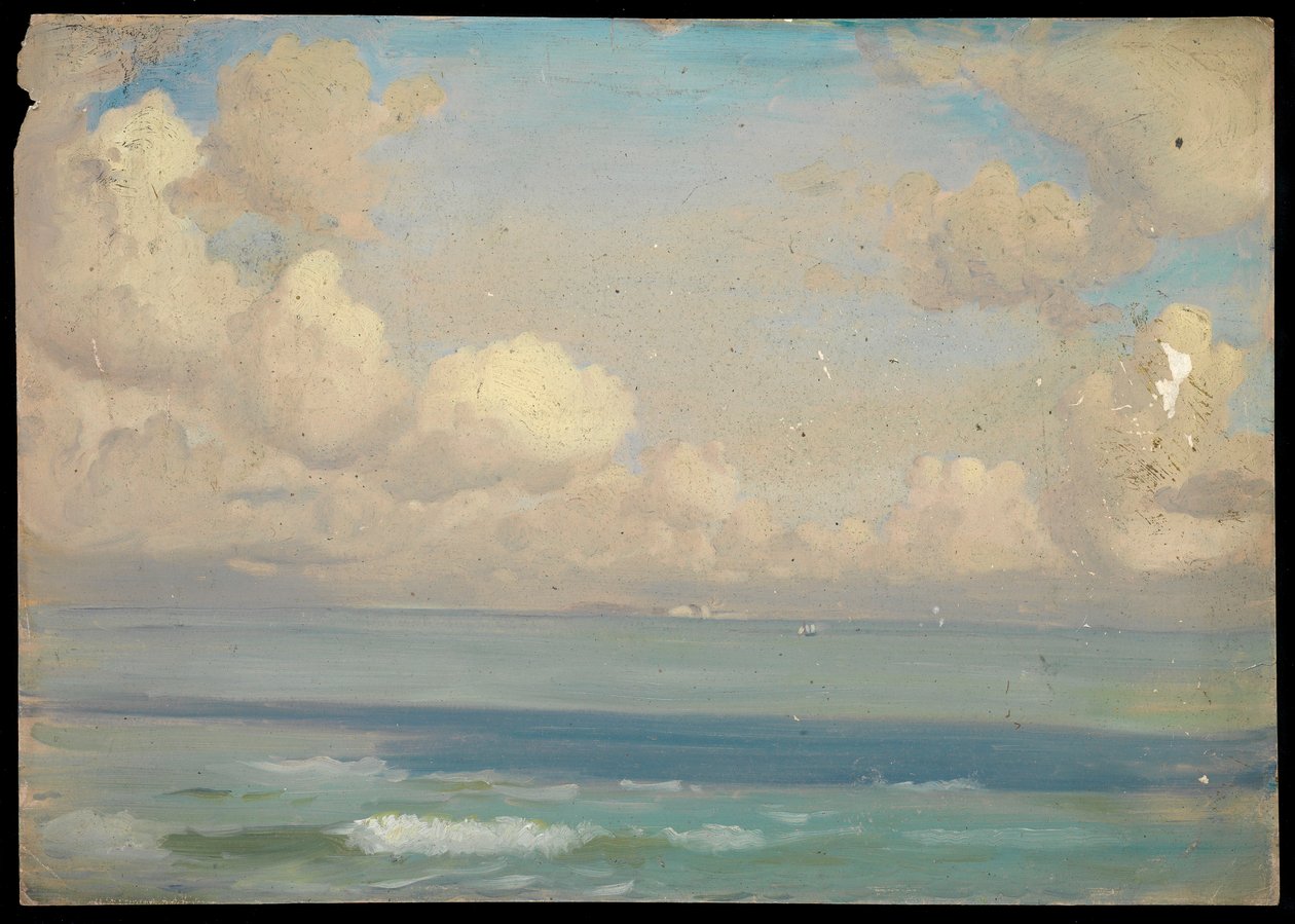 海景，19 世纪晚期 - 20 世纪中期（纸面油画） 作者 约翰·埃弗里特