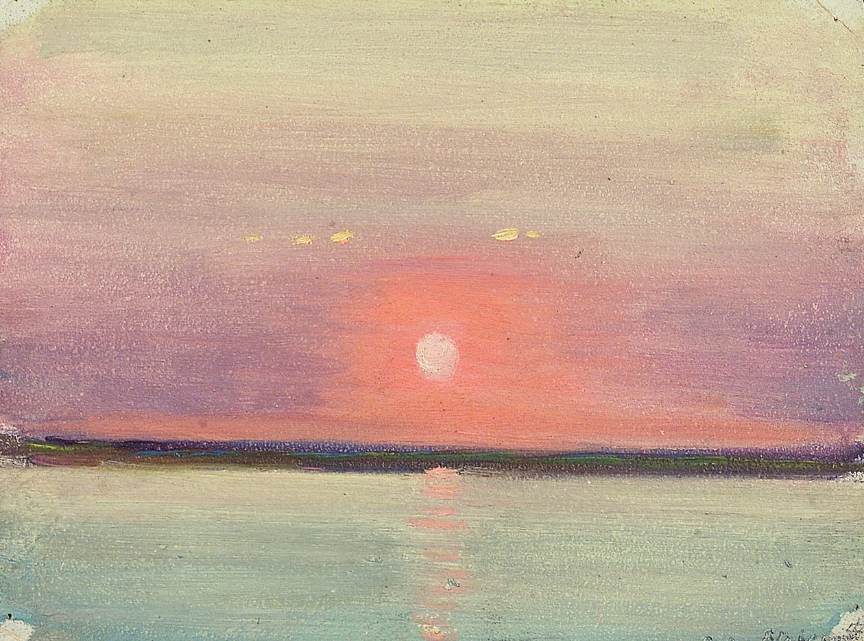 海景，20 世纪早期至中期（纸面油画） 作者 约翰·埃弗里特