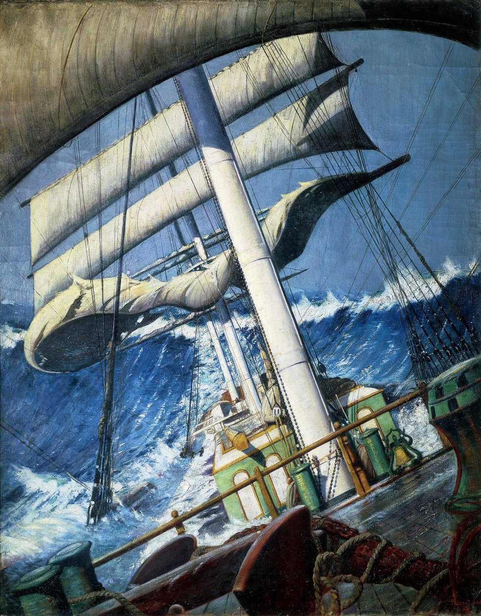 恶劣天气中的恩底弥翁桥。纸上油画，赫伯特-巴纳德-约翰-埃弗雷特（1876-1949 年） 作者 约翰·埃弗里特