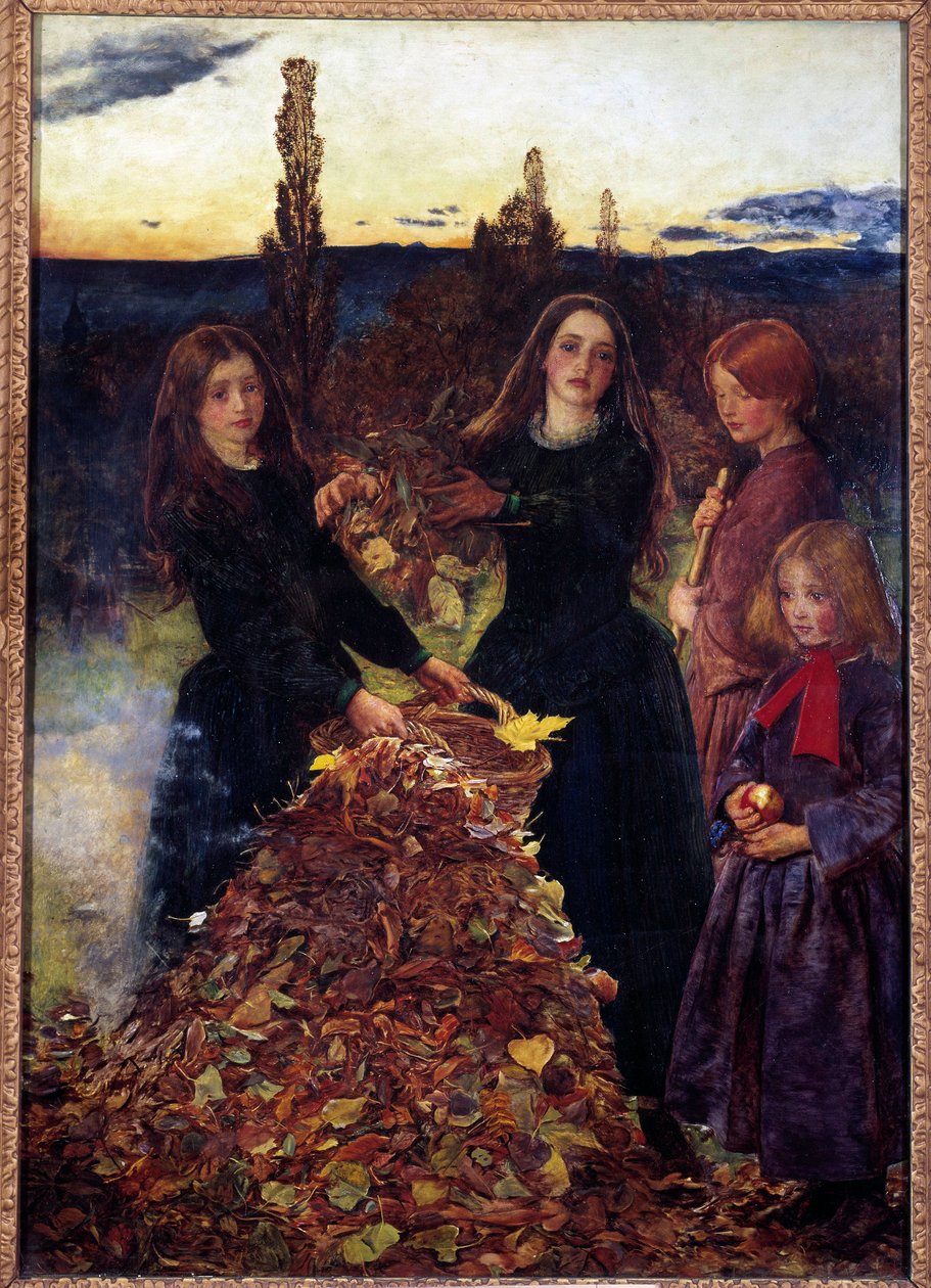 约翰·埃弗里特·米莱斯 (John Everett Millais) 的秋叶画 (1829-1896) 作者 约翰·埃弗里特·米莱斯