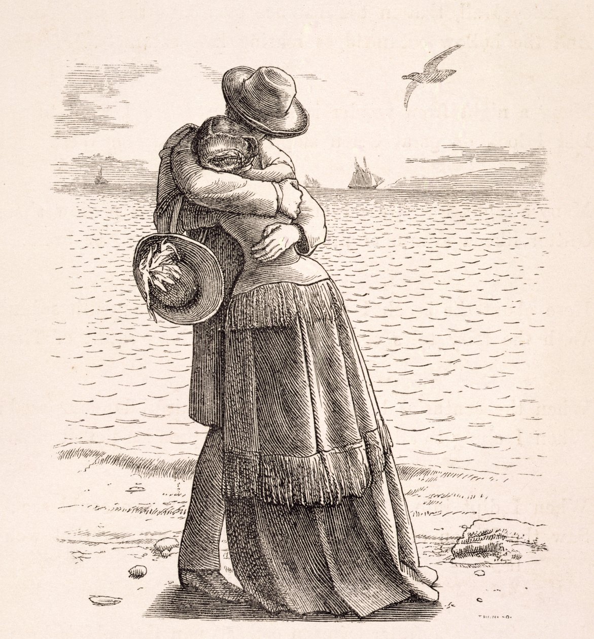 来自丁尼生诗歌的&39;Locksley Hall&39;的插图，由John Thompson，酒吧刻。作者：Edward Moxon，1857年 作者 约翰·埃弗里特·米莱斯