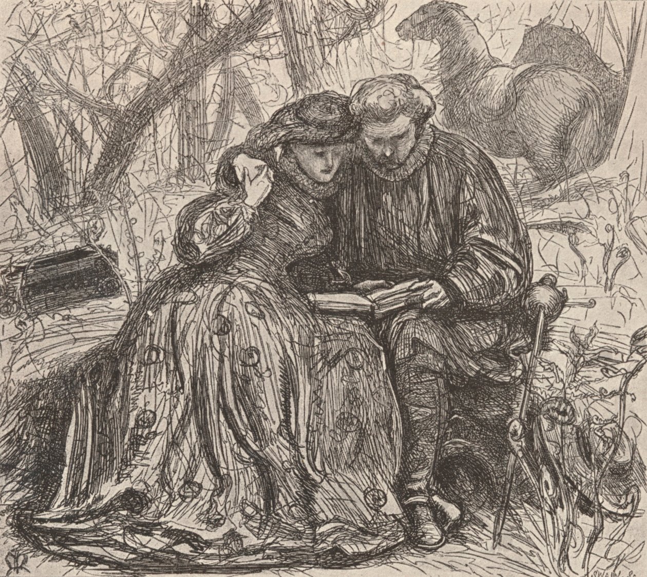 插图来自安妮修女缓刑，c1850-1890，1923年 作者 约翰·埃弗里特·米莱斯