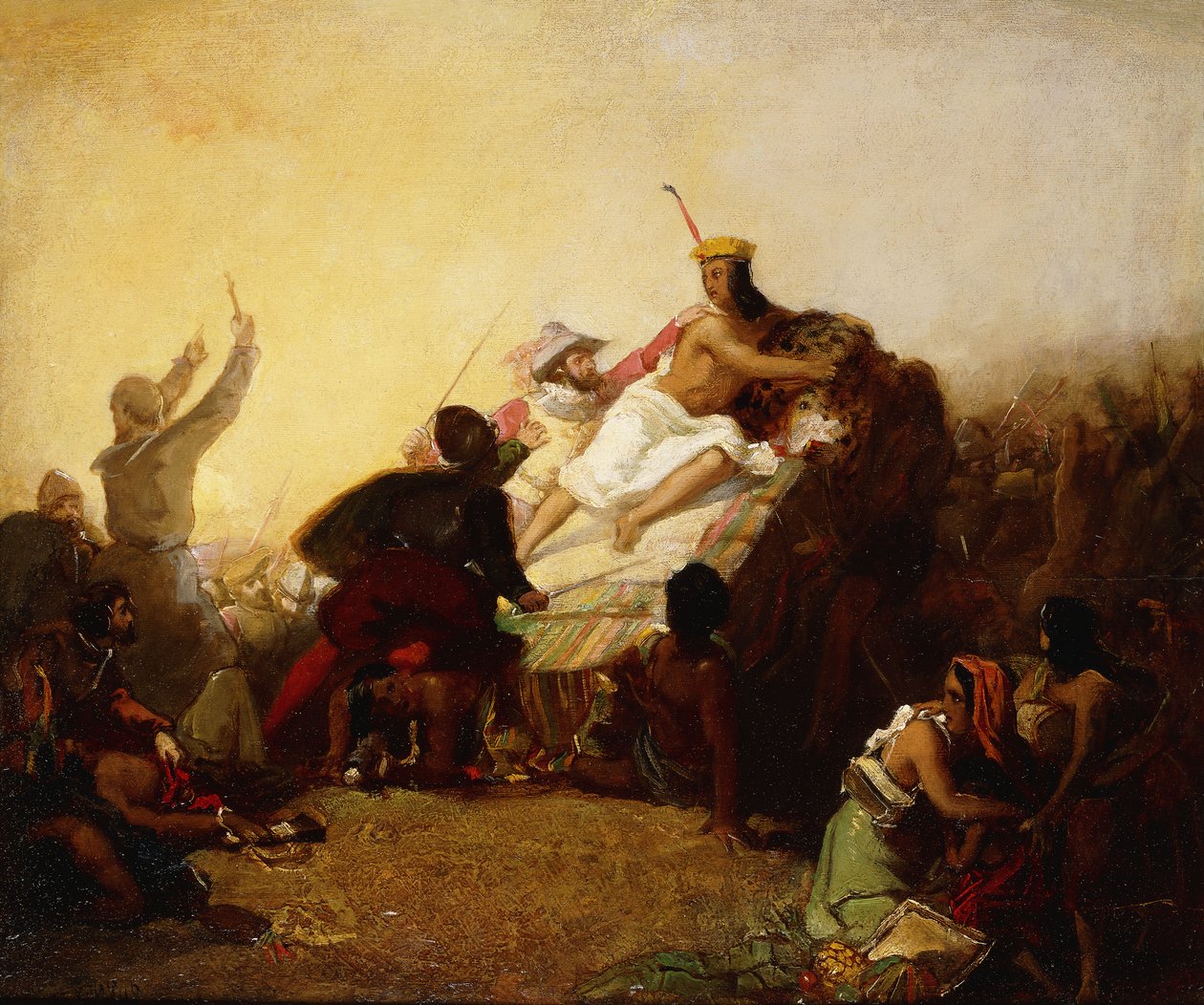 皮萨罗（Pizarro）夺取秘鲁印加人，1846年 作者 约翰·埃弗里特·米莱斯
