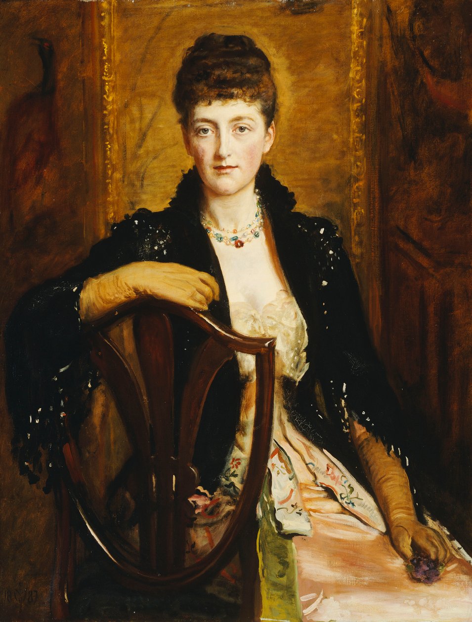 爱丽丝·索菲亚·卡罗琳·斯图尔特·沃特利的肖像，艺术家的女儿，1887年 作者 约翰·埃弗里特·米莱斯
