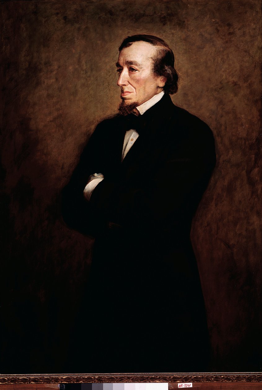 本杰明-迪斯雷利（1804-1881）的肖像，英国政治家和保守党的创始人 约翰-埃弗雷特-米莱斯（1829-1896）的画作 19世纪 伦敦，国家肖像画廊 作者 约翰·埃弗里特·米莱斯