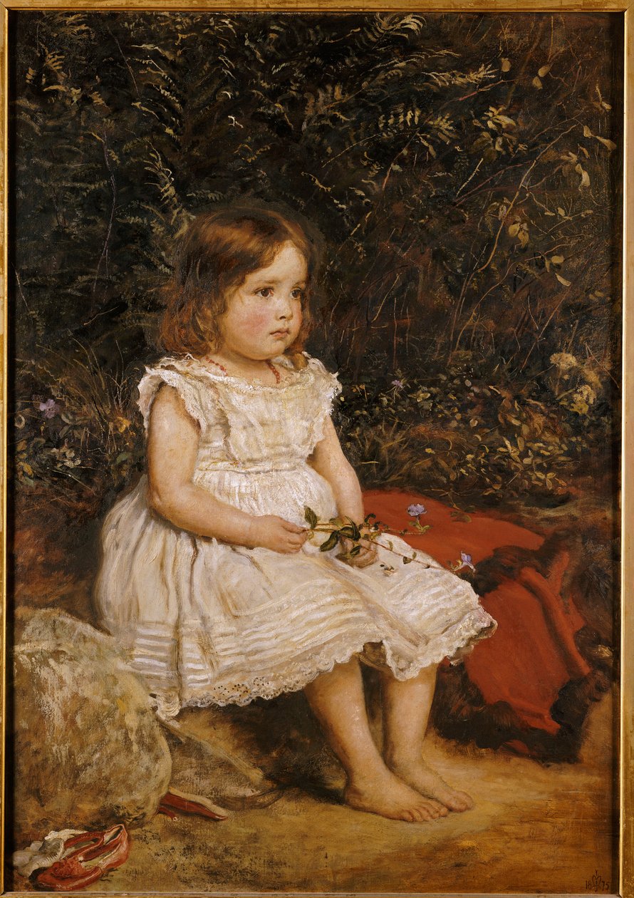 伊芙琳·李在孩提时代的肖像，1875年 作者 约翰·埃弗里特·米莱斯