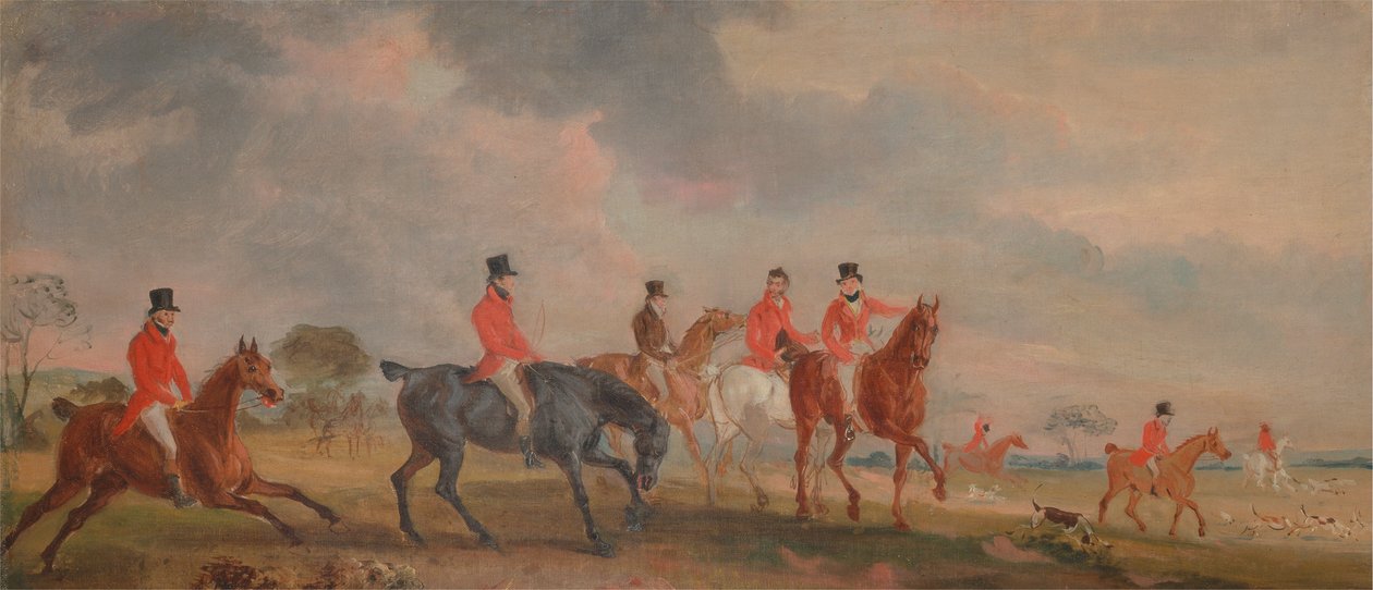 The Quorn Hunt: a Sketch of the Artist and his Friends Moving Off 作者 约翰·费内利