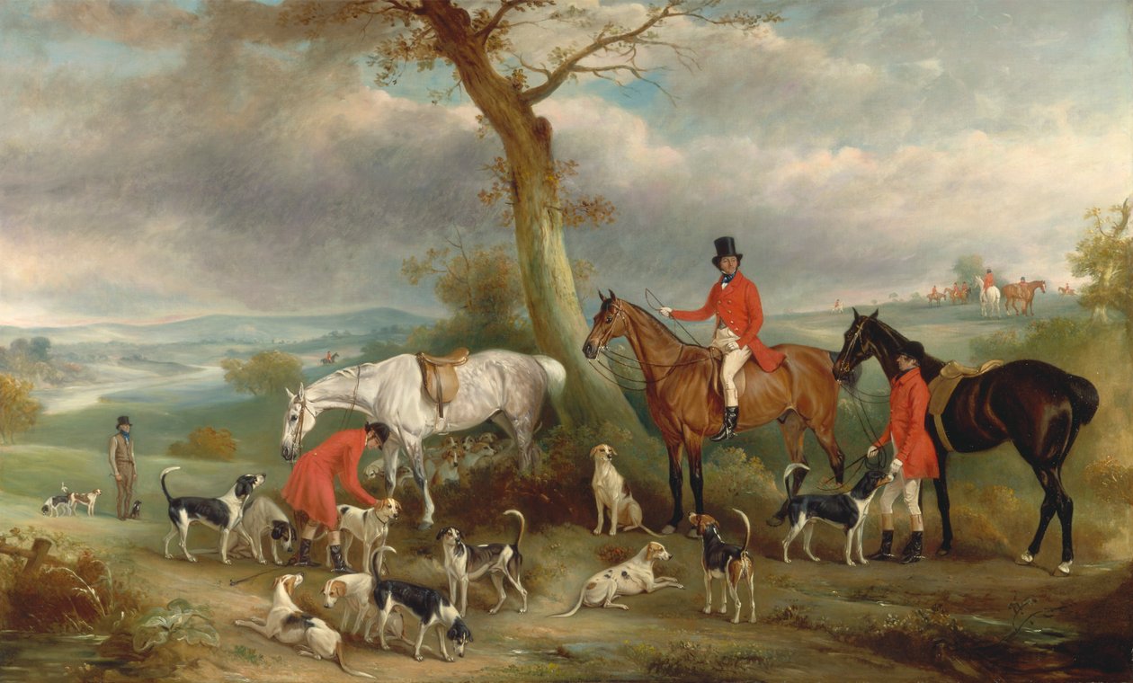 托马斯·威尔金森 (Thomas Wilkinson)，M.F.H.，与 Hurworth 猎狐犬队 作者 约翰·费内利