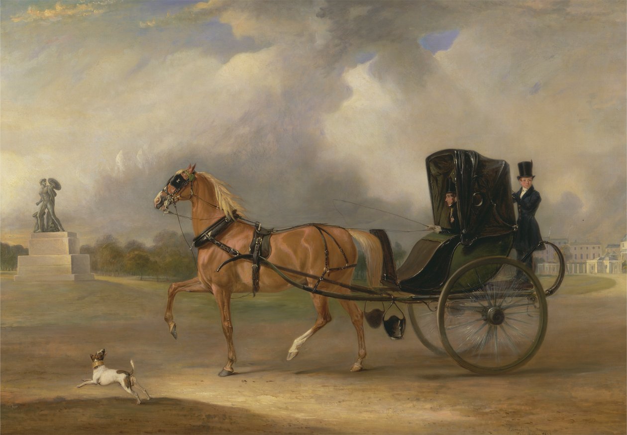 William Massey-Stanley driving his Cabriolet in Hyde Park 作者 约翰·费内利