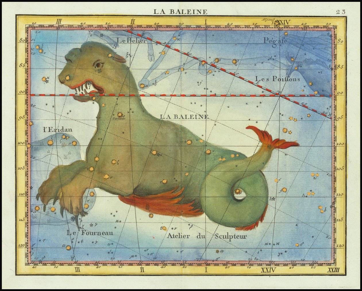 1776 - John Flamsteed - La Baleine (Cetus) 作者 约翰·弗拉姆斯蒂德