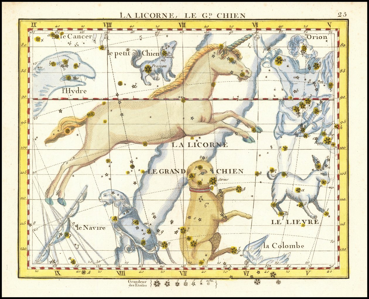 1776 - John Flamsteed - La Licorne, Le Gd.Chien (Monoceros  Canis Major) 作者 约翰·弗拉姆斯蒂德