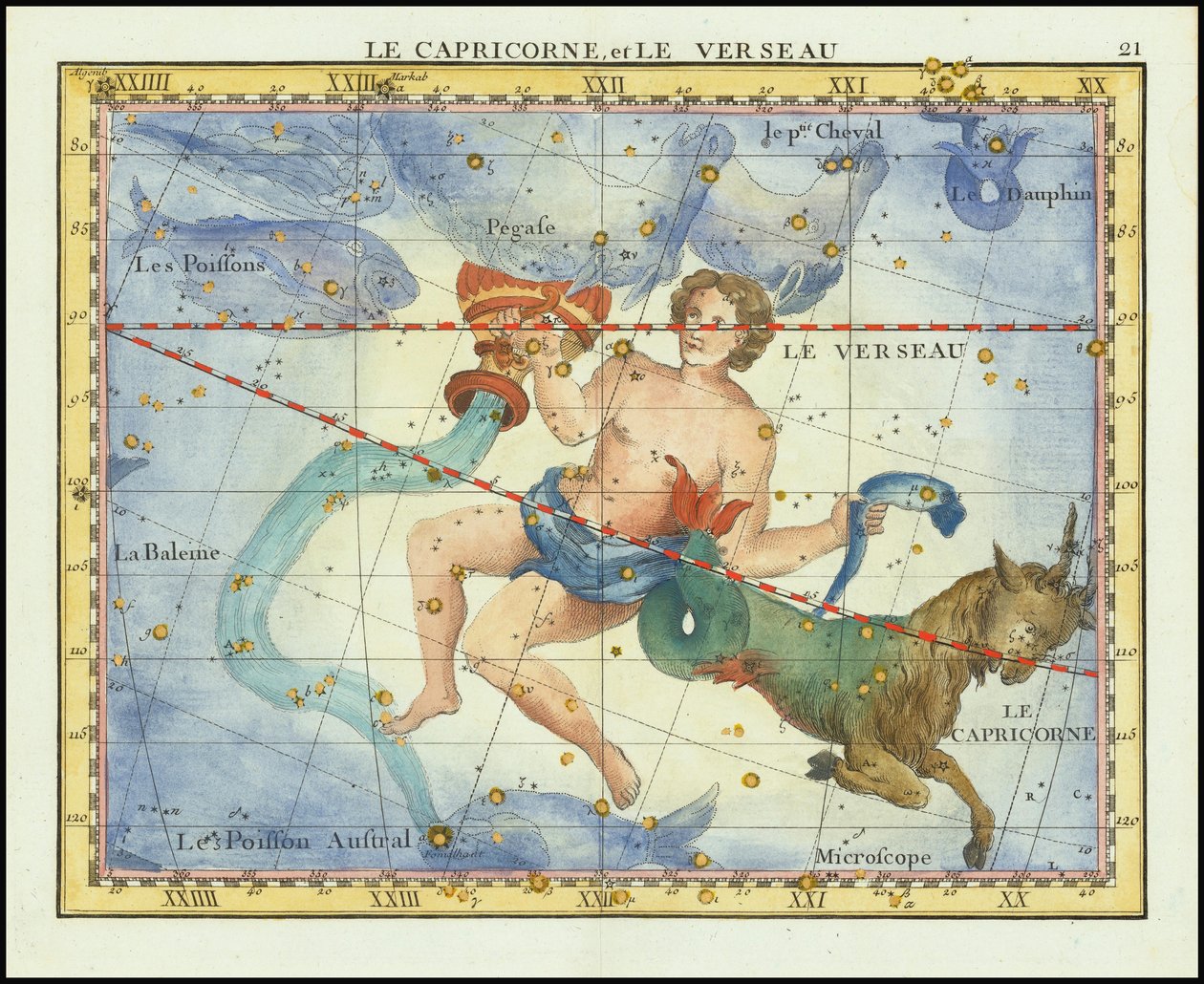 1776 - John Flamsteed - Le Capricorne, et Le Verseau（摩羯座与水瓶座） 作者 约翰·弗拉姆斯蒂德