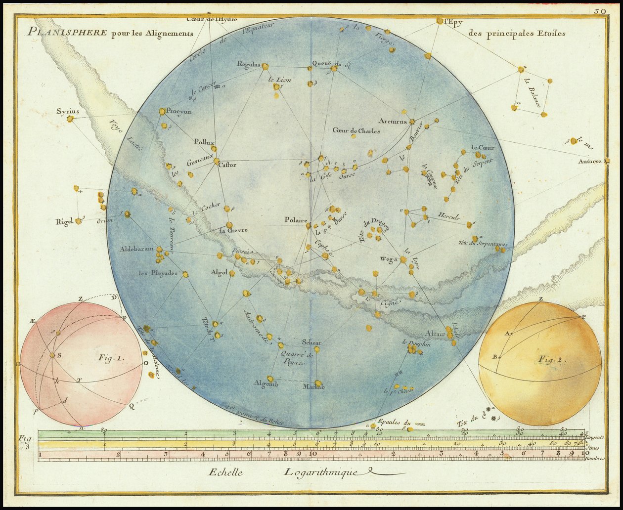 1776 - 约翰-弗兰斯泰德（John Flamsteed）--主星排列平面图 作者 约翰·弗拉姆斯蒂德