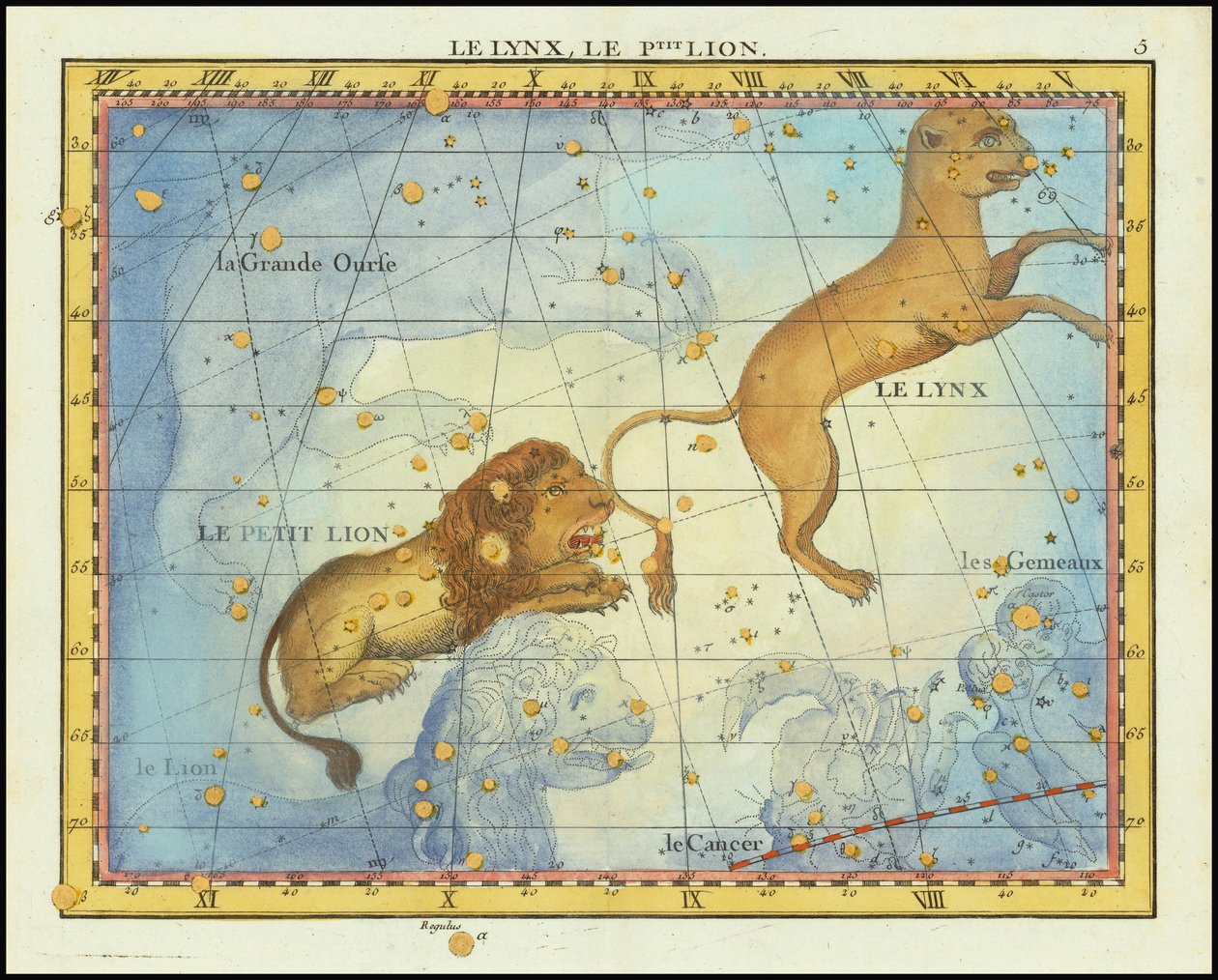 1776 年狮子座星图，摘自 Fortin