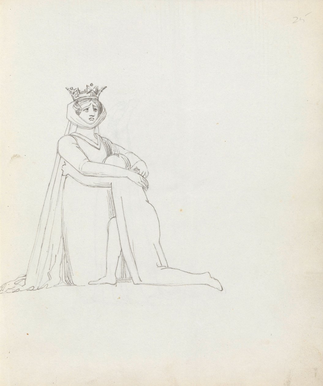 1783年斯蒂顿斯夫人画康斯坦斯（纸笔，墨水和水洗） 作者 约翰·弗拉克斯曼