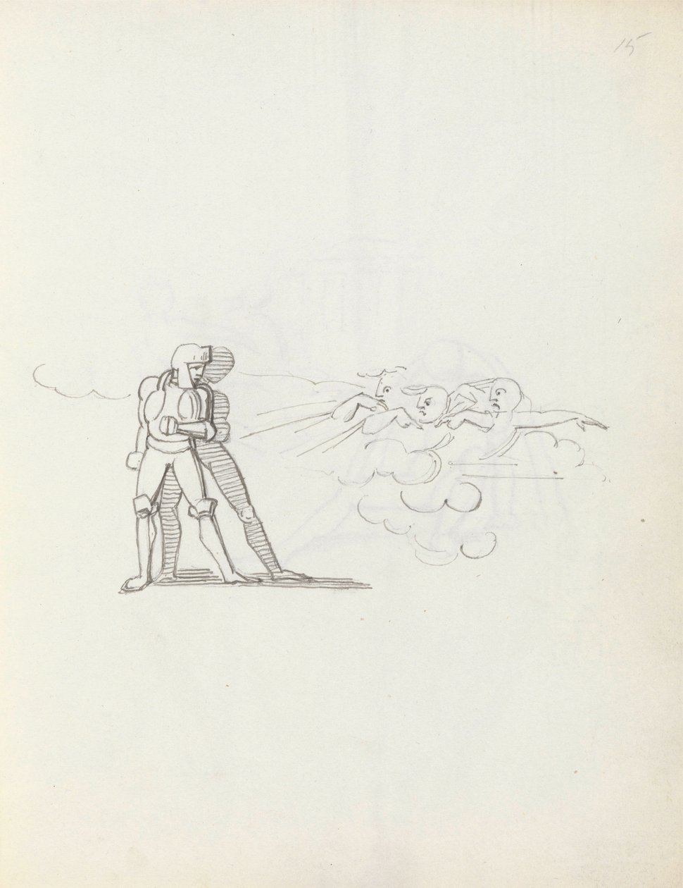 约翰菲利普·肯布尔（John Philip Kemble）饰演哈姆雷特（Hamlet），1783年（纸笔，墨水和纸 作者 约翰·弗拉克斯曼