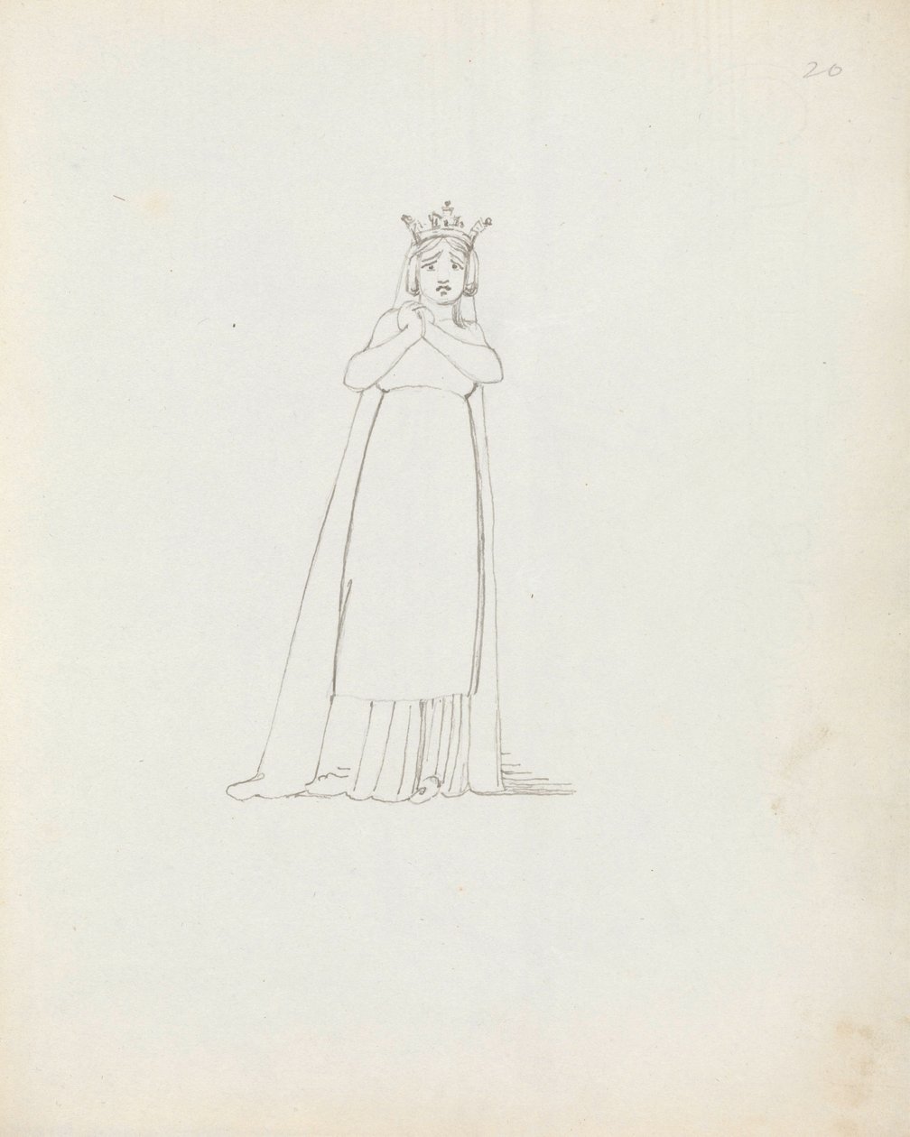 Siddons夫人，康斯坦斯，1783年（钢笔，水墨纸） 作者 约翰·弗拉克斯曼