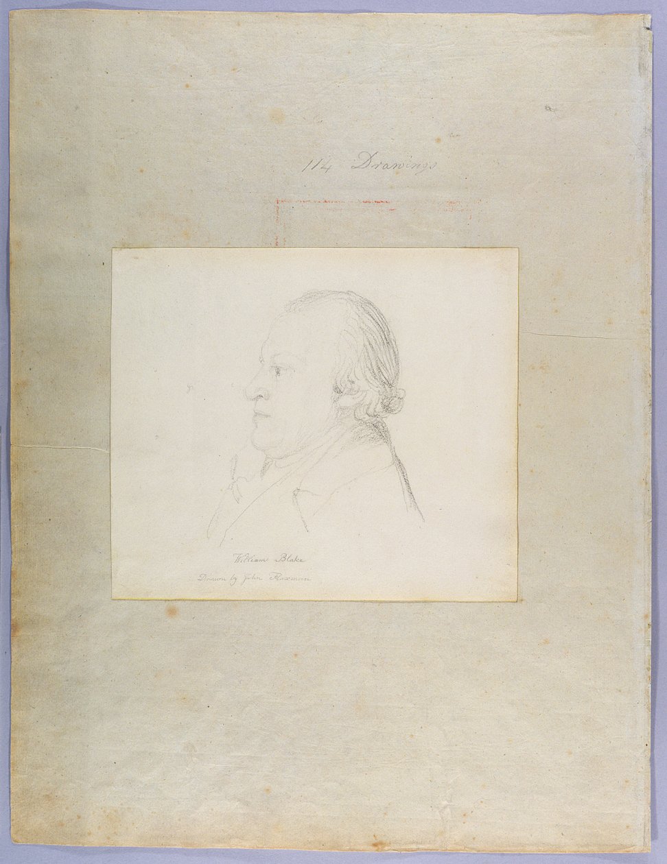 William Blake的肖像，c.1804（石墨） 作者 约翰·弗拉克斯曼