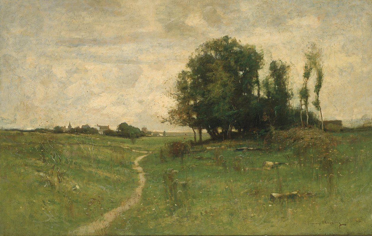 通往村庄的道路》，1882年。 作者 约翰·弗朗西斯·墨菲