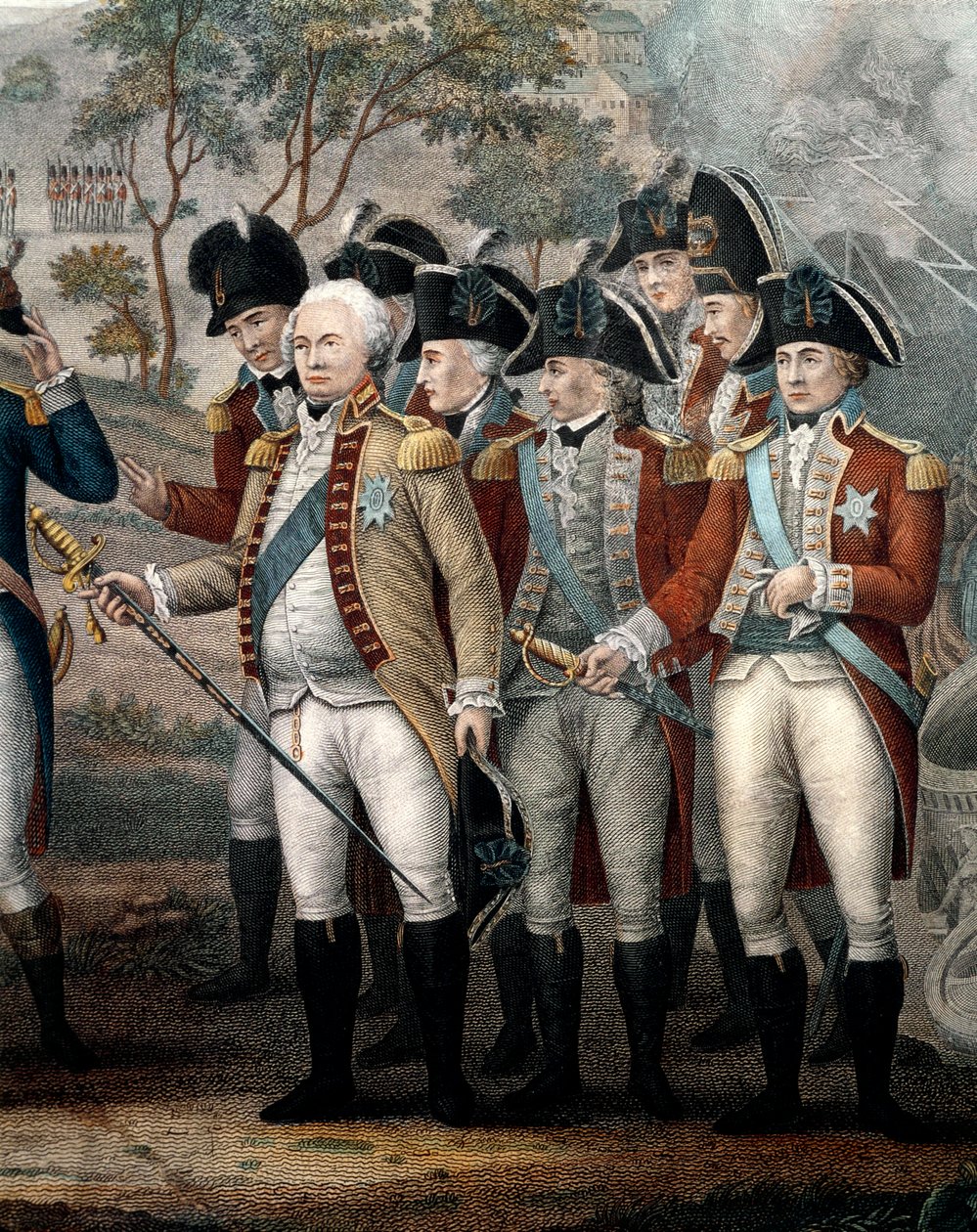 英国军官 Tarleton、Cornwallis、Abercrombie、O