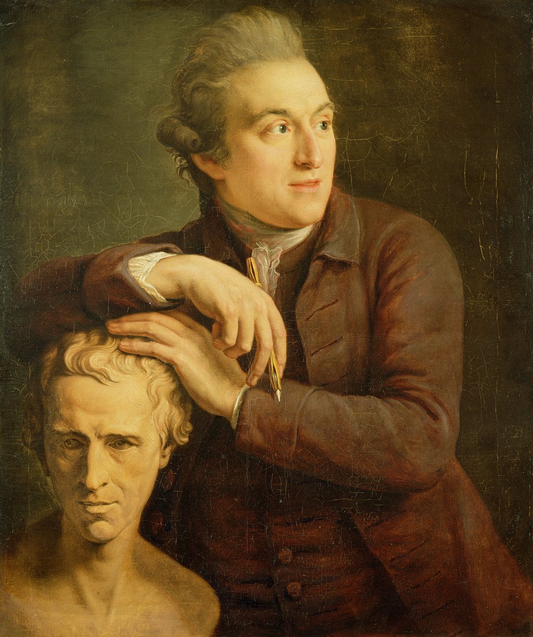 Joseph Nollekens（1737-1823）与他的半身像Laurence Sterne（1713-68）1772年 作者 约翰·弗朗西斯·里戈