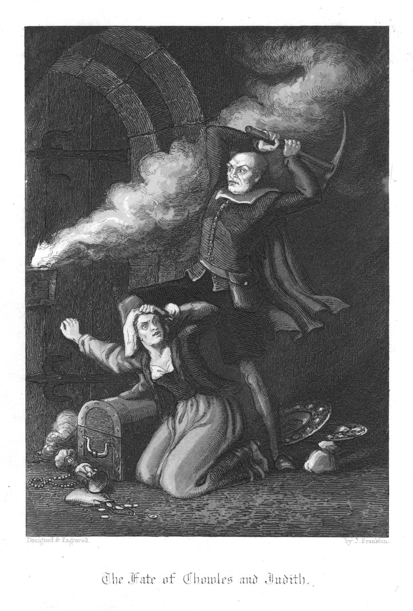 威廉·哈里森·安斯沃斯（William Harrison Ainsworth）的《旧圣保罗》中的场景，1855年 作者 约翰·富兰克林