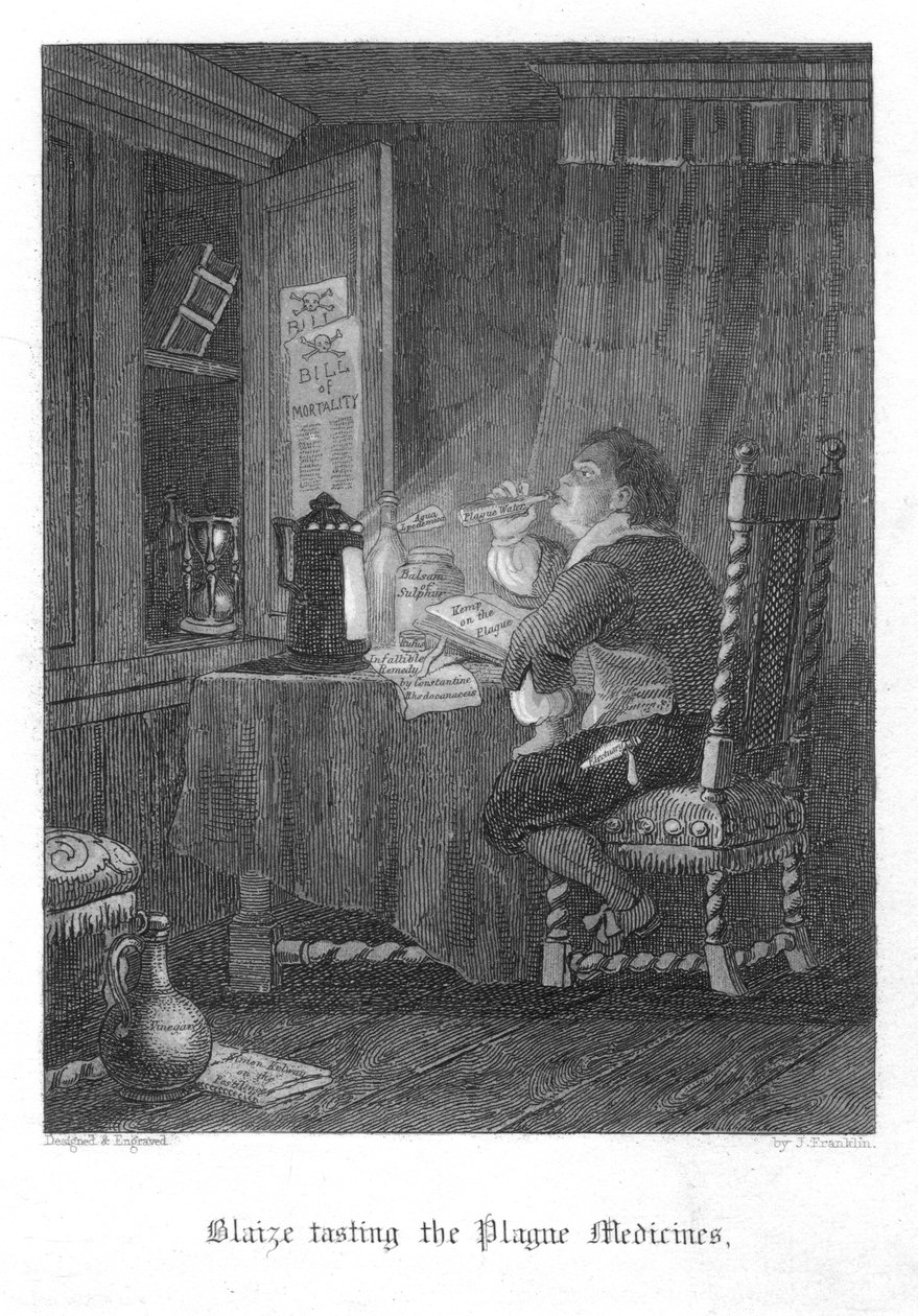 威廉·哈里森·安斯沃思的《旧圣保罗的场景》，1855 作者 约翰·富兰克林