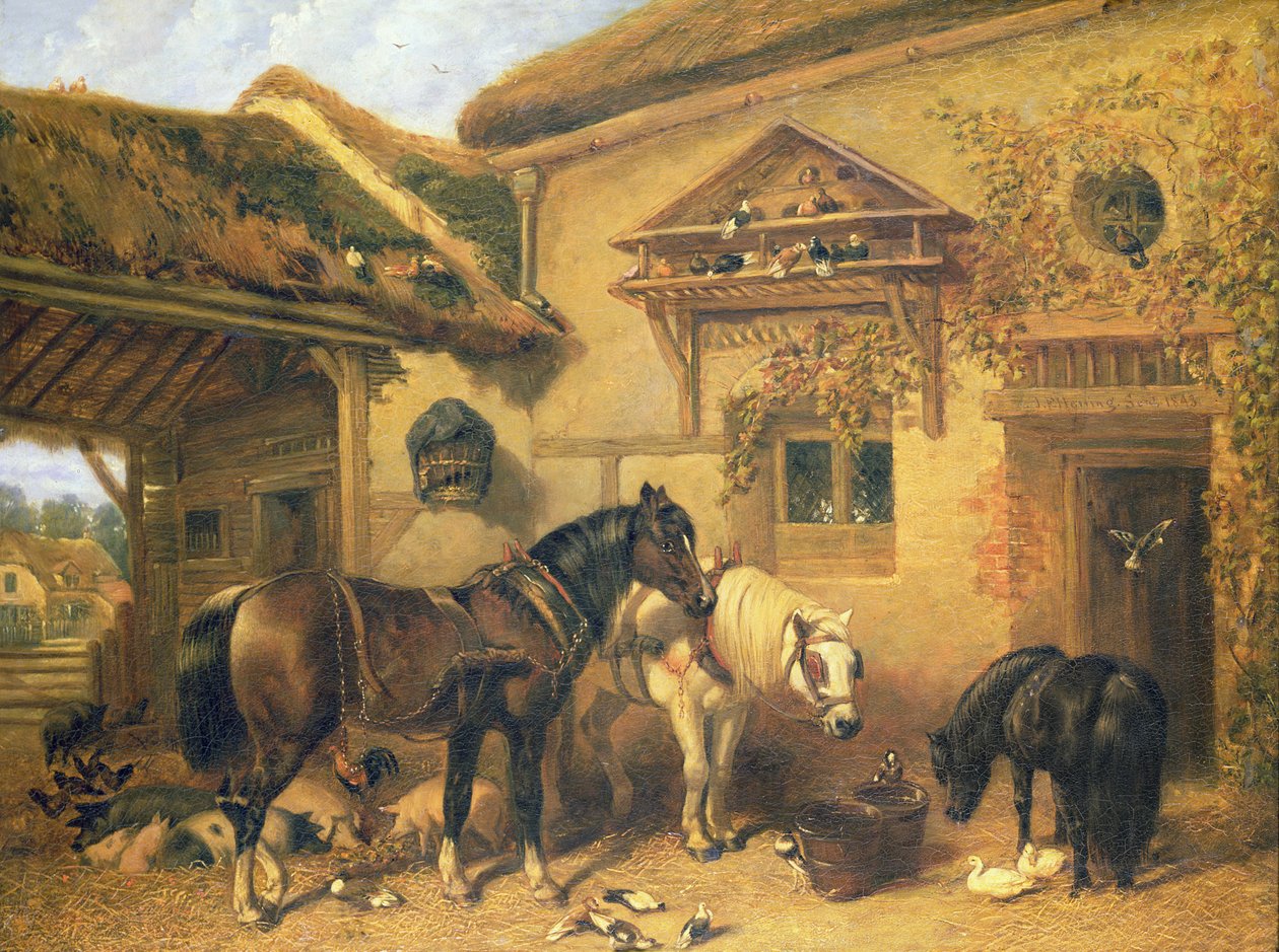 Cottage Door and Farmstead，1843 作者 老约翰弗雷德里克鲱鱼
