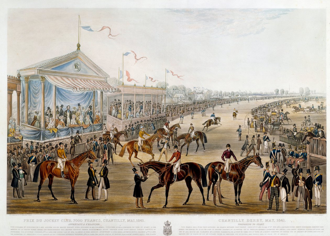 1841 年尚蒂伊赛马会大奖赛，约翰·弗雷德里克·赫林 (John Frederick Herring) 印刷（1795-1865 年） 作者 老约翰弗雷德里克鲱鱼