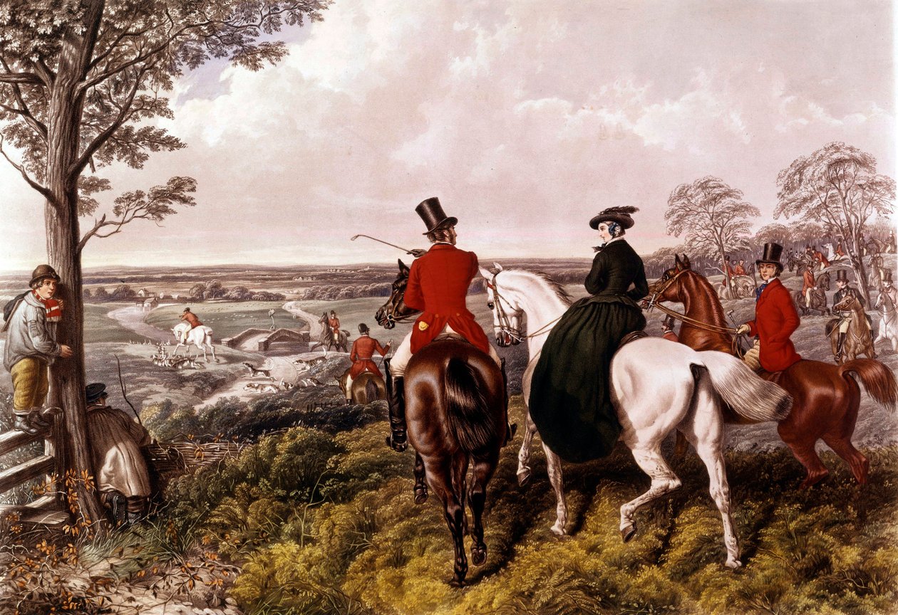 The Depart for the Fox Hunt 版画 John Frederick Herring (1795-1865) 1870 年私人收藏 作者 老约翰弗雷德里克鲱鱼
