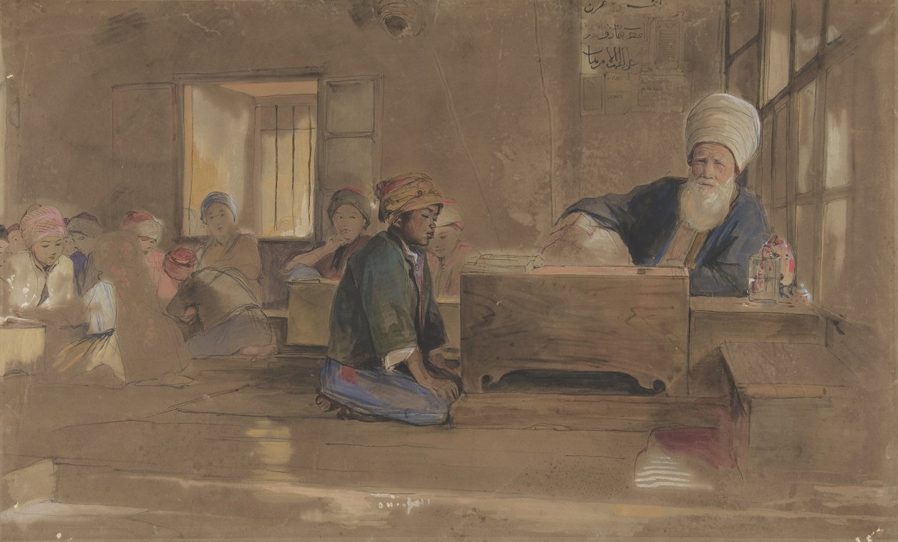 阿拉伯学校，1841-51年。 作者 约翰·弗雷德里克·刘易斯