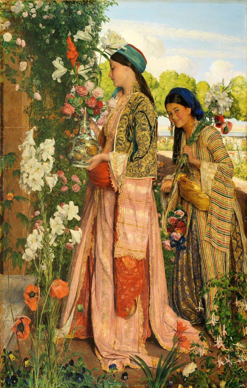 百合镀金，1871年 作者 约翰·弗雷德里克·刘易斯
