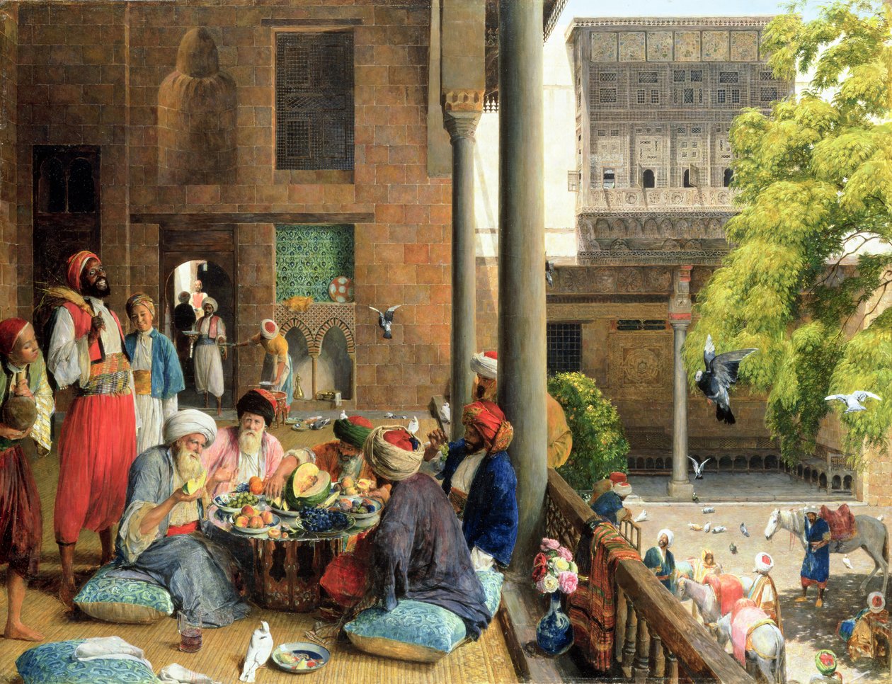 午饭，开罗，1875年 作者 约翰·弗雷德里克·刘易斯