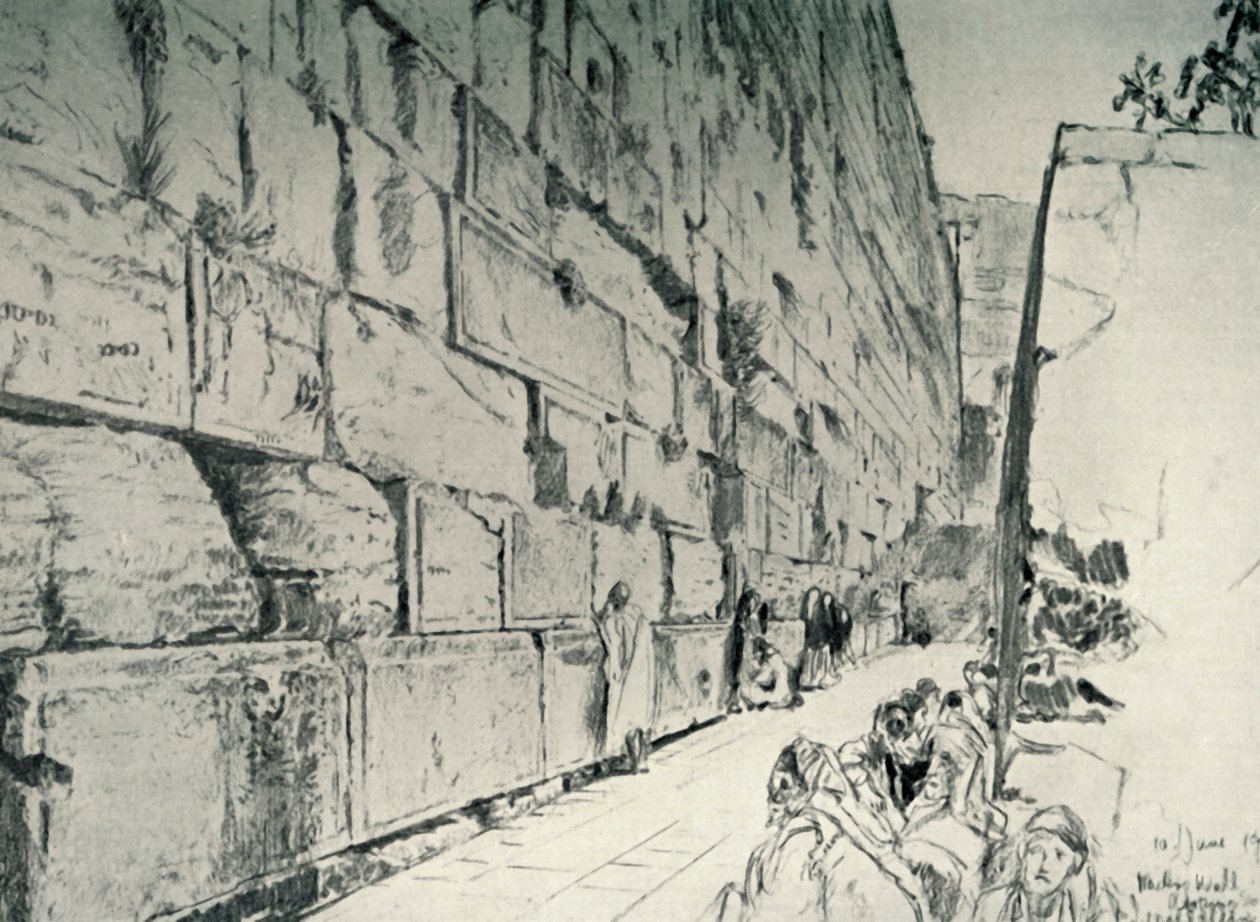 哭墙（1902年）。 作者 约翰·富利洛夫