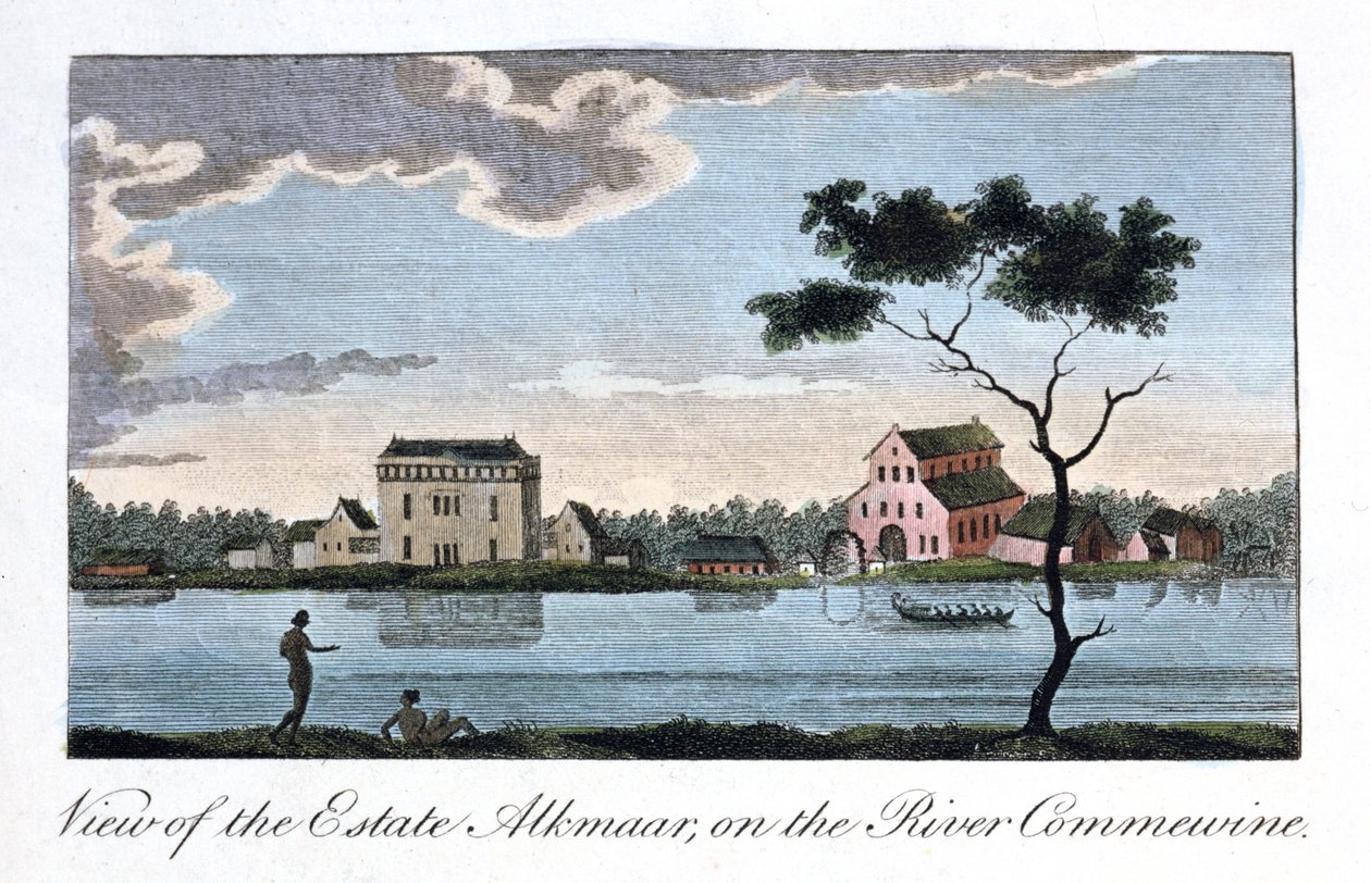 1813年在河市公社的阿尔克马尔庄园景观 作者 约翰·加布里埃尔·斯特德曼