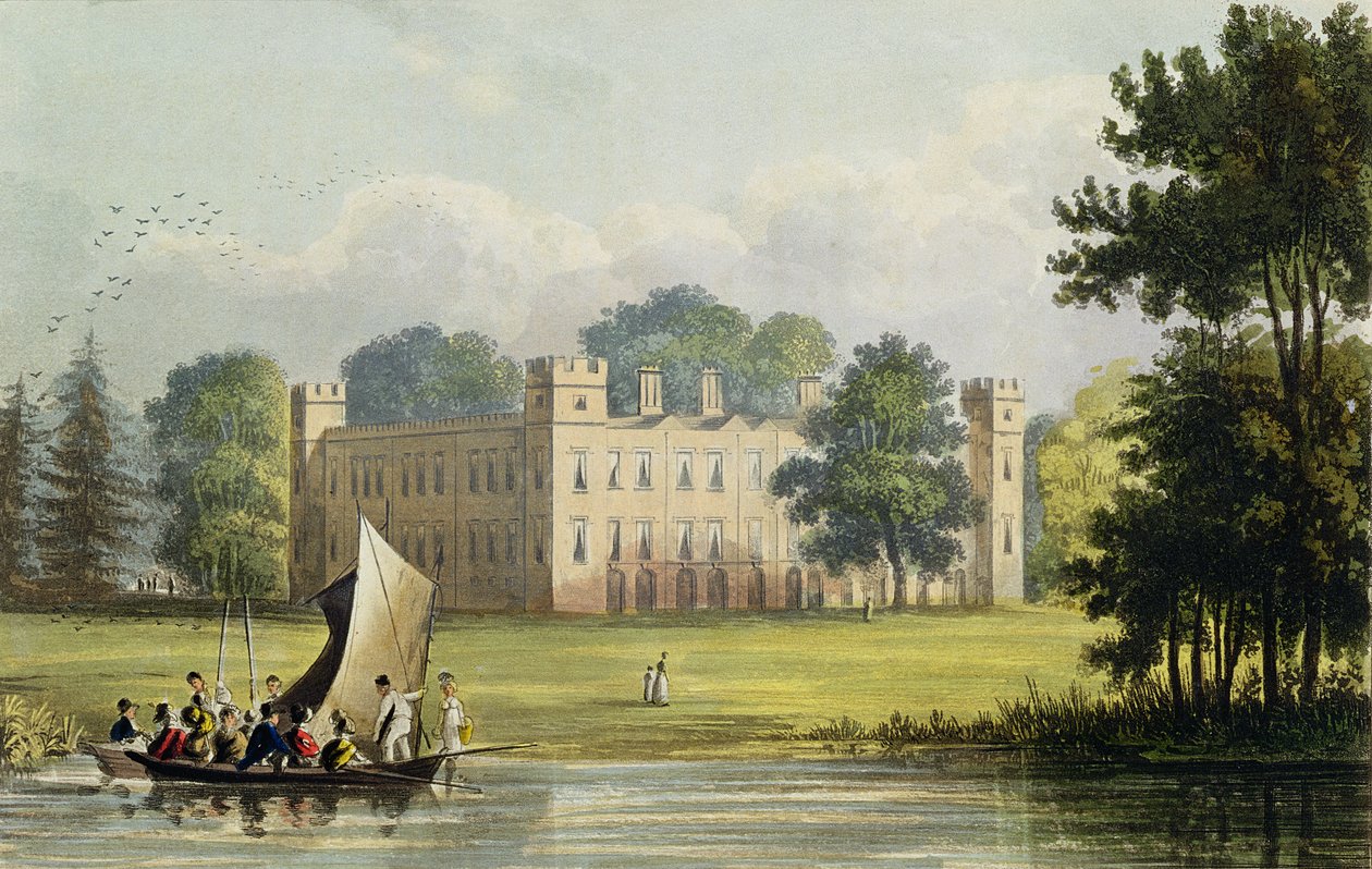Sion house，来自R. Ackermann（1764-1834）的“艺术资料库”，于1823年出版（彩色版画） 作者 约翰·根德尔
