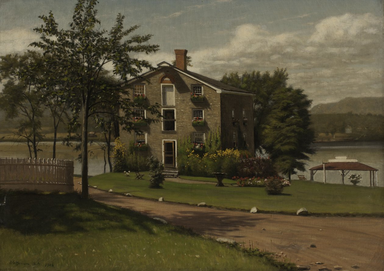Stone House，Larrabees Point，佛蒙特州，1906年 作者 约翰·乔治·布朗
