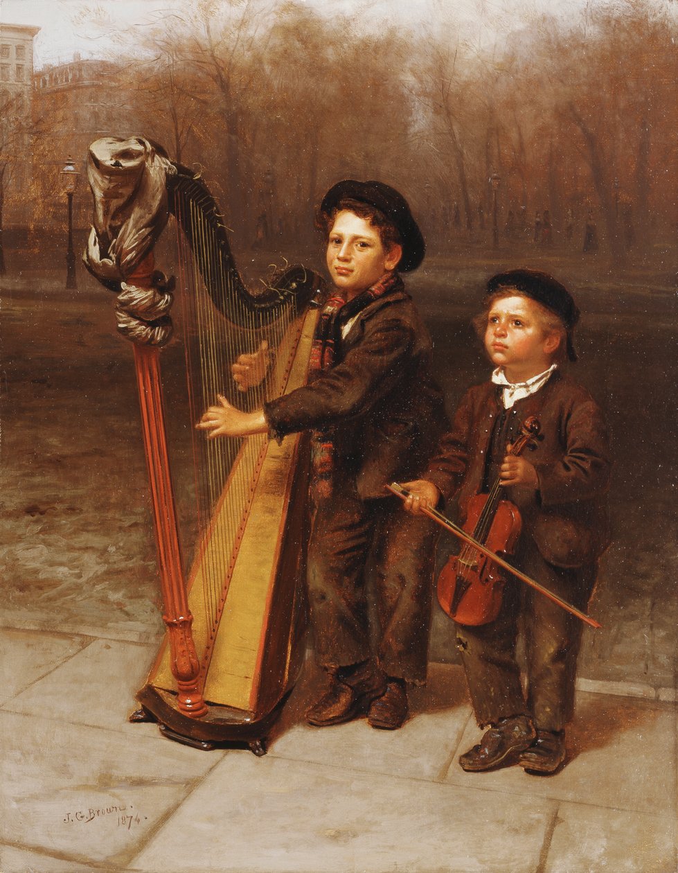 小婴儿车，1874年 作者 约翰·乔治·布朗