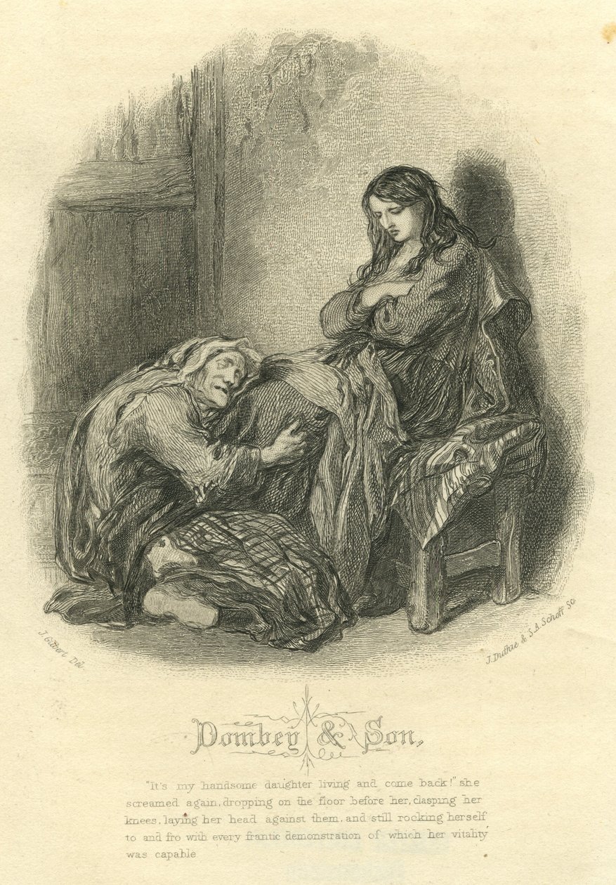 Dombey und Son：爱丽丝布朗和她的母亲 作者 约翰·吉尔伯特