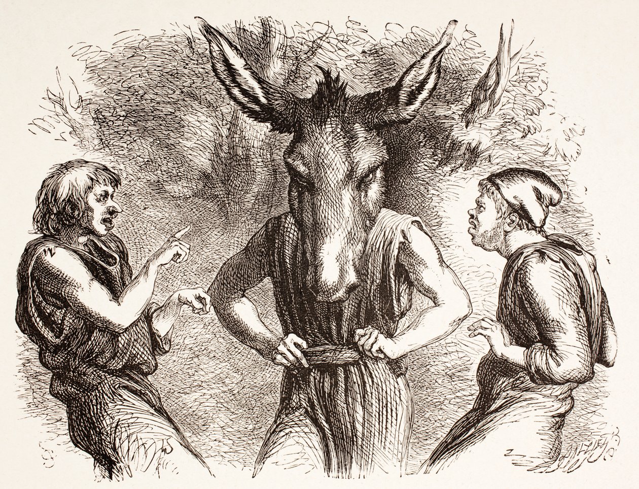 “仲夏夜之梦”的插图，来自1890年伦敦出版的“插图图书馆莎士比亚” 作者 约翰·吉尔伯特