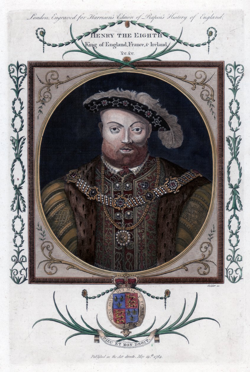 英国亨利八世（Henry VIII），1784年。 作者 约翰·戈达尔