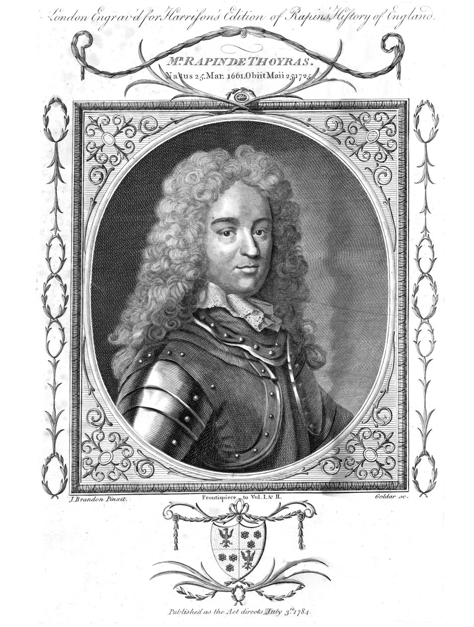 Rapin De Thoyras先生，1784年。 作者 约翰·戈达尔