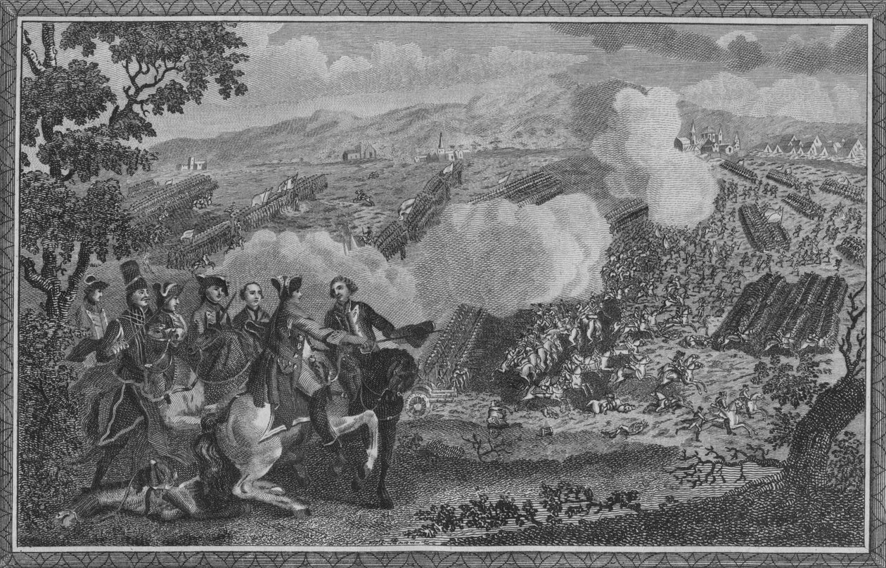 威斯特伐利亚的明登战役（Thornhausen）... 1759年，1785年。 作者 约翰·戈达尔