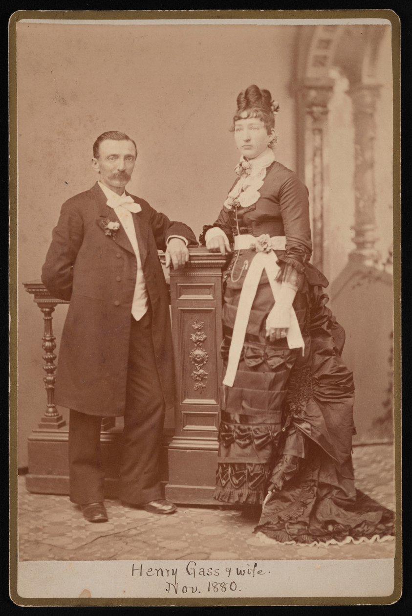 亨利-加斯1835-1884年和妻子艾玛-迪布尔的肖像，1880年11月。 作者 约翰·戈尔丁