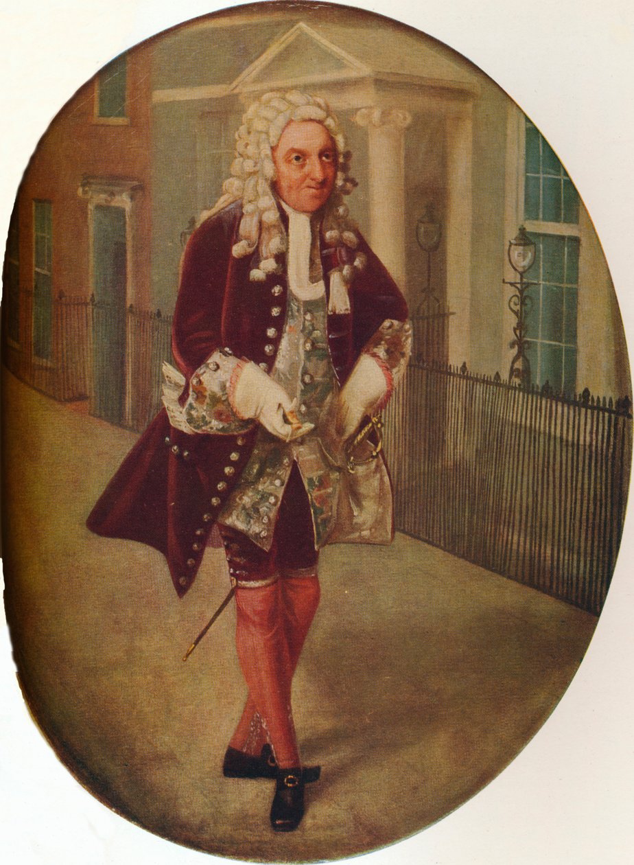 理查德·苏埃特（Richard Suett），1796年在白金汉公爵乔治·维利尔斯（George Villiers）的彩排中饰演贝叶斯（Bayes） 作者 约翰·格雷厄姆