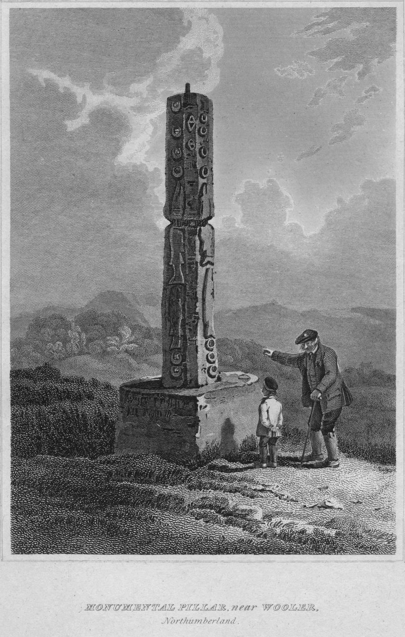 1814年，诺森伯兰郡伍勒附近的纪念柱 作者 约翰·格雷格