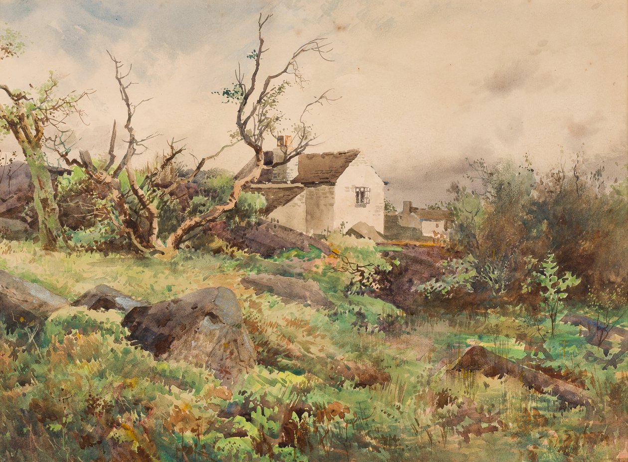 Village和Blackthorn，Humberston（纸上写着） 作者 约翰·古特里奇·赛克斯