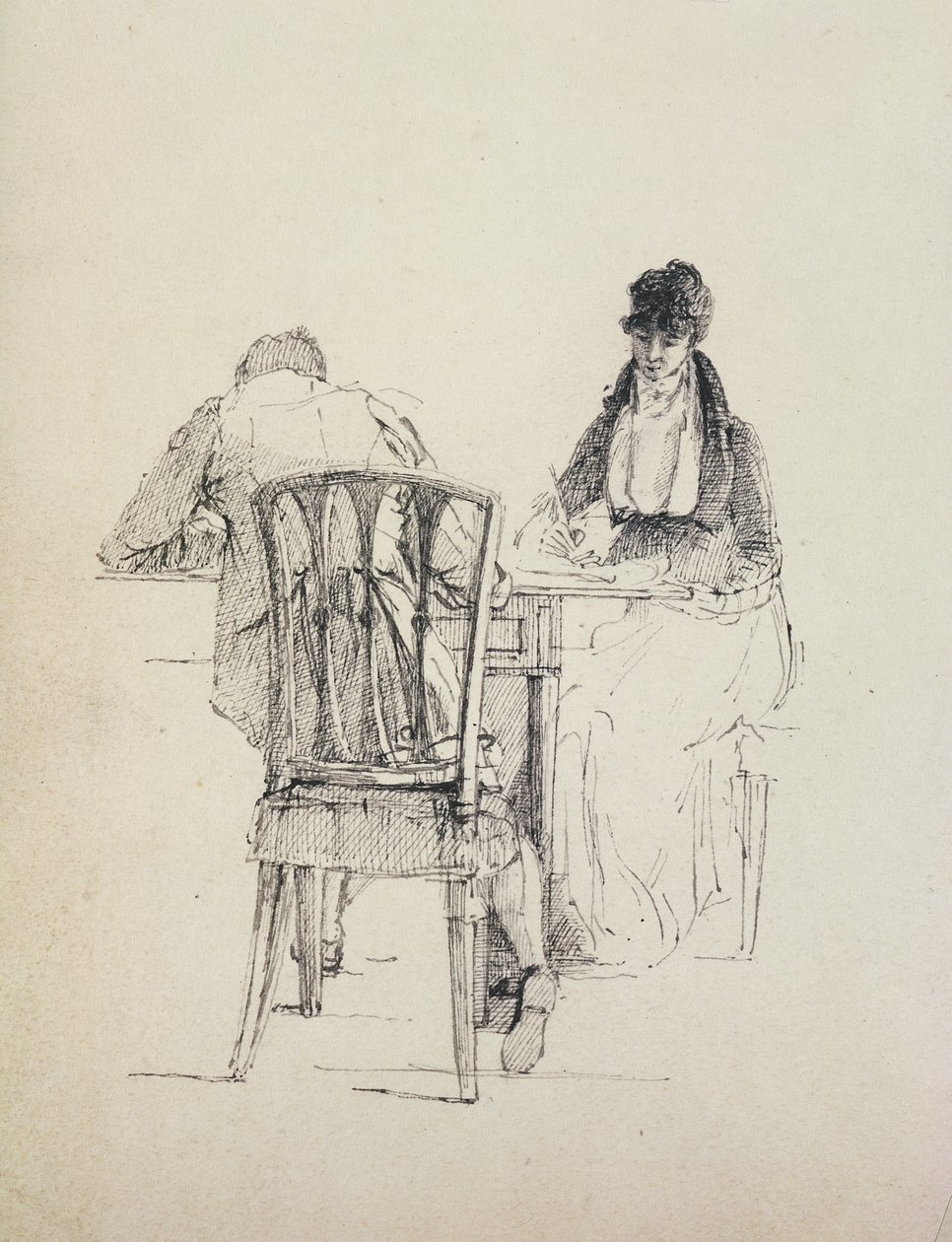 一个人阅读，c.1804-30 作者 约翰·哈登